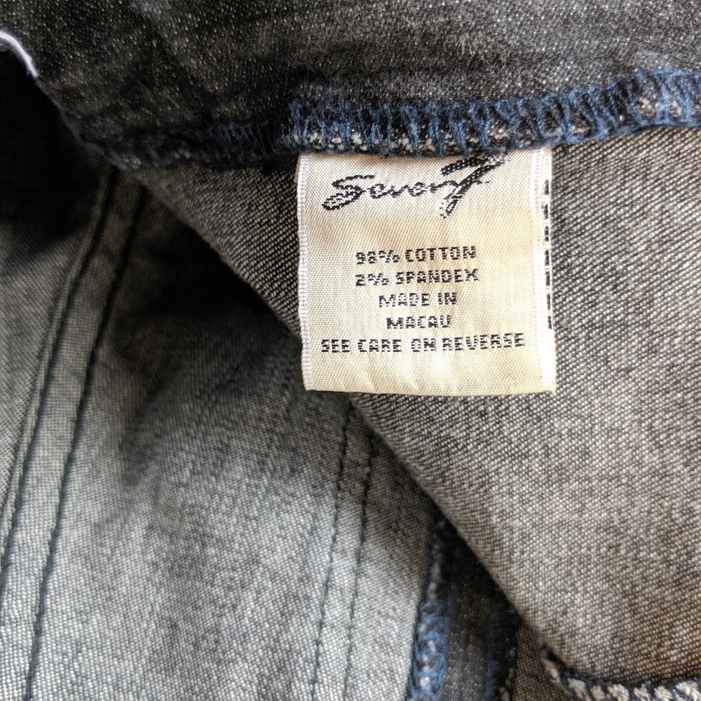 Seven7 Charcoal Black Flared Jeans Sz 27‎ womens - Picture 7 of 7